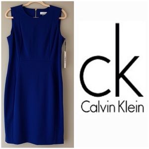 Calvin Klein sheath blue sleeveless dress size 12